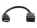 StarTech.com 6 in HDMI Extension Cable, Short HDMI Cable Male to Female, 4K HDMI Cable Extender, 4K 30Hz UHD HDMI Port Saver M/F, High Speed HDMI 1.4, 10.2Gbps Bandwidth, 30AWG, Black