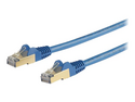 StarTech.com 5m CAT6A Ethernet Cable, 10 Gigabit Shielded Snagless RJ45 100W PoE Patch Cord, CAT 6A 10GbE STP Network Cable w/Strain Relief, Blue, UL Certified Wiring/TIA