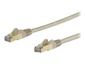 StarTech.com 5m CAT6A Ethernet Cable, 10 Gigabit Shielded Snagless RJ45 100W PoE Patch Cord, CAT 6A 10GbE STP Network Cable w/Strain Relief, Grey, UL Certified Wiring/TIA