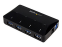 Startech USB 3.0-hub med 4 portar plus dedicerad laddningsport