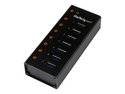StarTech.com USB 3.0-hubb med 7 portar ? skrivbords- eller väggmonterbart metallkabinett